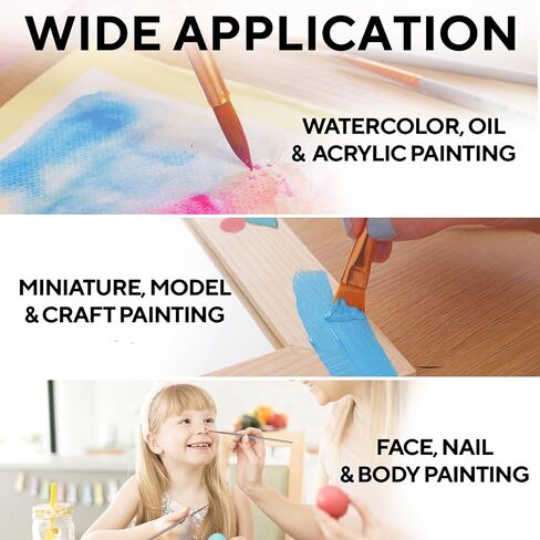 Acrylic Paint Brush Set of 16, Artist Paint Brushes for Acrylic Painting in Kuwait