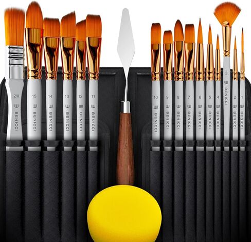 Acrylic Paint Brush Set of 16, Artist Paint Brushes for Acrylic Painting in Kuwait