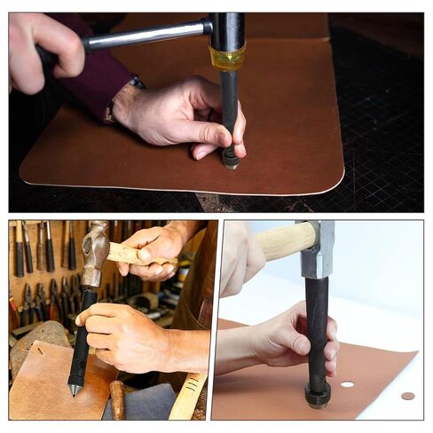 10PCS Hollow Hole Punch Set with Case, Gasket & Leather Punch in Saudi Arabia