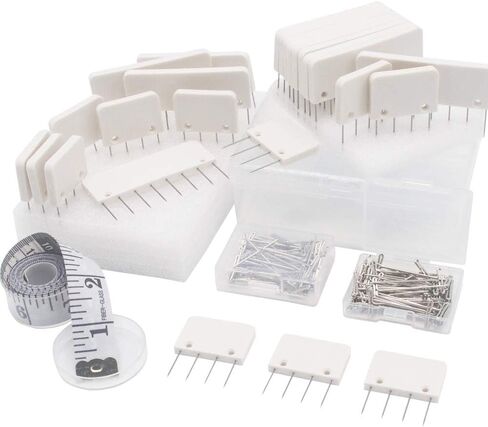 LAMXD Knit Blocking Pins Kit - 25 Pcs Knit Blockers & 100 T-pins Kit for Blocking Mats- Knit Blocking Combs for Blocking Knitting, Crochet, Lace or Needlework Projects, use for Knitting Mat in Saudi Arabia