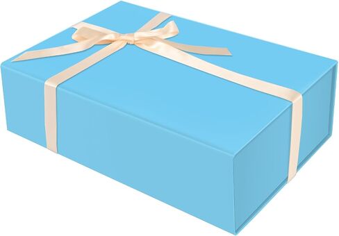 Large Pink Gift Box with Magnetic Lid and Ribbon, 13.8"x9.1"x4.3" in Saudi Arabia