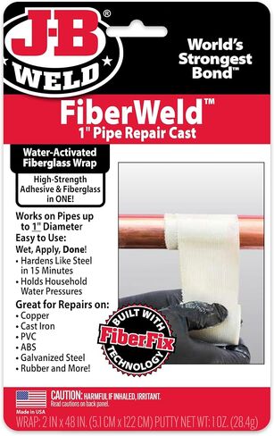 FiberWeld Pipe Repair Cast 2x48 Inch – High Strength Adhesive Fiberglass Wrap – White in Kuwait