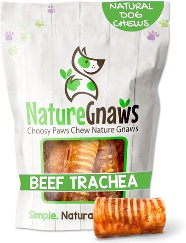Nature Gnaws Pell Trachea Crunch Wraps للكلاب (3 عدد) - لحوم البقر الطبيعية الطويلة الشديدة الكلب مضغ العظام - الجلد الخالي in Saudi Arabia