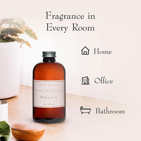 K. Hall Designs Lavender Diffusion Refill, Authentic Lavender Scent with Lavandin Oils, Fragrance Oil for Diffusers for Home & Bathroom, All-Natural Fragrance for Women & Men, 8 fl oz in Kuwait