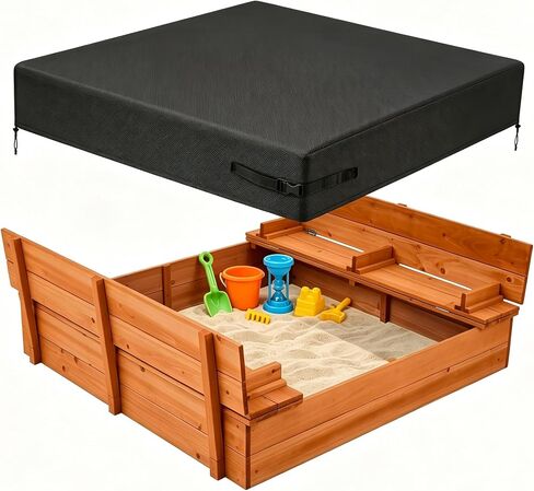 Sandbox Cover Waterproof, 600D Oxford Kids Outdoor Sandpit Lid in Kuwait