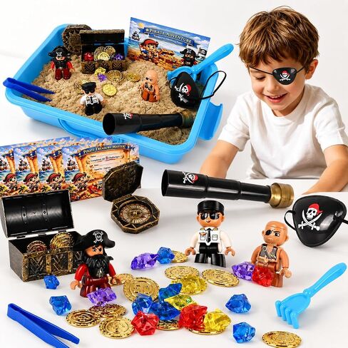 Pirate Treasure Chest Sensory Bin for Kids with Sensory Sand in Kuwait