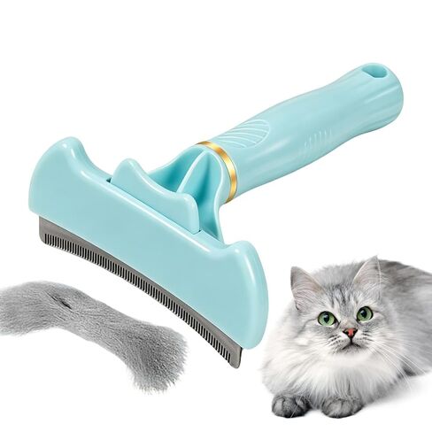 Cat Brush for Shedding Dematting Self-Cleaning Rounded Teeth Portable in Kuwait