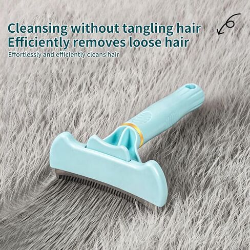 Cat Brush for Shedding Dematting Self-Cleaning Rounded Teeth Portable in Kuwait