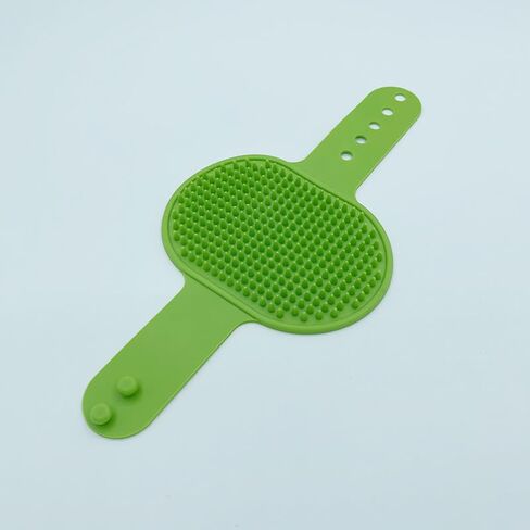 1PCS Cat Self Groomer Deshedding Brush with Silicone Massage Bristles and Adjustable Strap for Wall Corners Table Legs Doorways, Black in Saudi Arabia