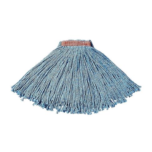 Rubbermaid Commercial Commercial Premium Cut-End 16-Ounce Blend Mop, Fast Drying Strands, Orange Headband, Blue, Heavy Duty Wet Mop for Floor Cleaning Office/School/Stadium/Bathroom in Kuwait