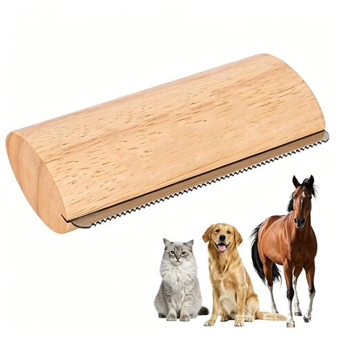 Eco-Friendly Wooden Deshedding Tool for Dogs Horses for Haired Pets，5in in Kuwait