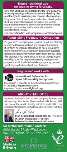 Vitabiotics - Pregnacare - His & Her Conception - 2x30 Tablets in Kuwait