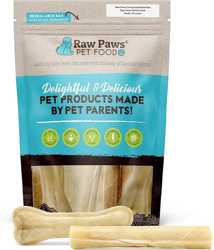 Raw Paws Compressed Rawhide Bones for Small Dogs & Puppy Chews, 10-ct in Saudi Arabia