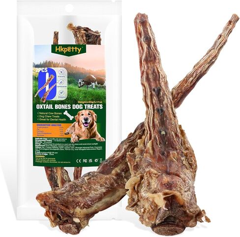 Natural Beef Tail Bones for Dogs - Long-Lasting Dental Chew, Rawhide-Free & Digestible Dog Treats,Single Ingredient Grass-Fed Beef（2 PCS） in Kuwait