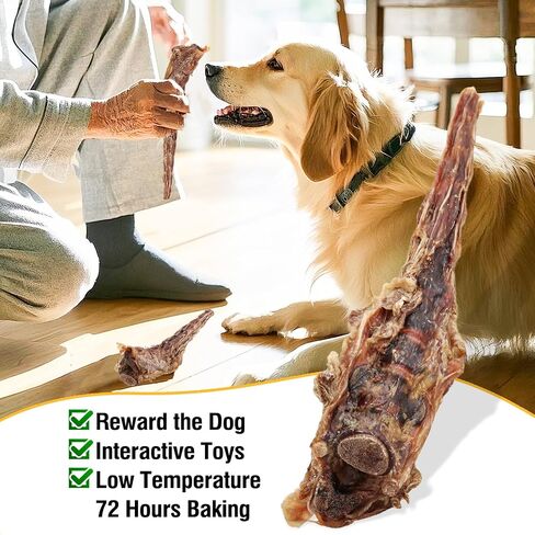 Natural Beef Tail Bones for Dogs - Long-Lasting Dental Chew, Rawhide-Free & Digestible Dog Treats,Single Ingredient Grass-Fed Beef（2 PCS） in Kuwait
