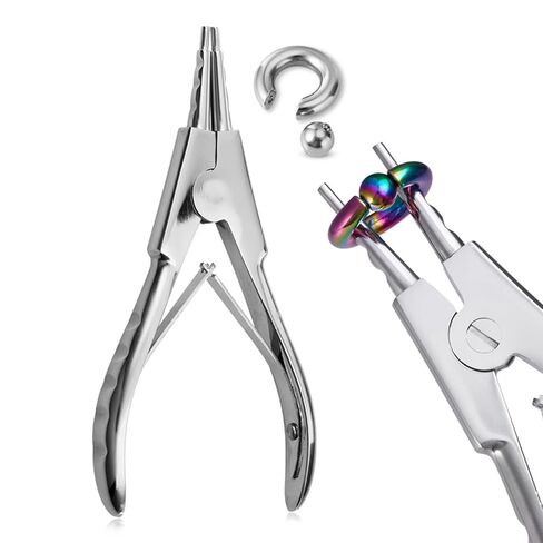 DJCIW Heavy-Duty Ring Opening Pliers for Large Gauge Hoops,Versatile Tool for Jewelry Piercing, Captive Bead, Segment, Clicker, Stubborn Nose Hoop Rings in Kuwait