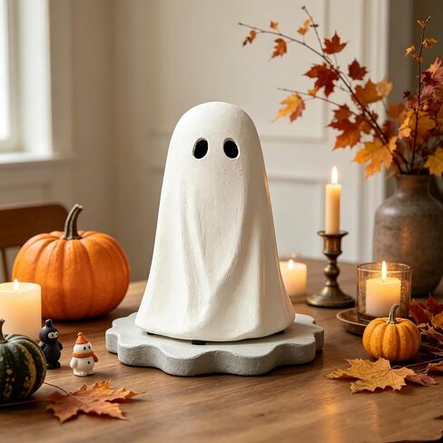 Paper Mache Ghost Decoration White 11in Halloween Tabletop in Saudi Arabia