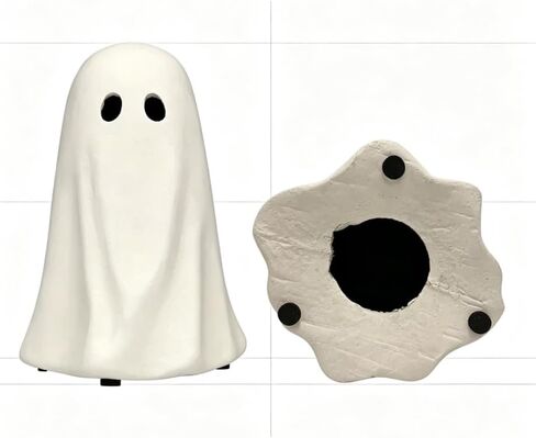 Paper Mache Ghost Decoration White 11in Halloween Tabletop in Saudi Arabia