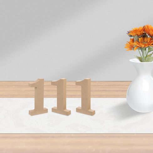 COHEALI 5pcs Wooden Number 1 Sign Paper Numbers for Party Decor Shelf Decor Desk Home Display Wear-Resistant Table 4.01 X 2.16 X 0.59in in Saudi Arabia