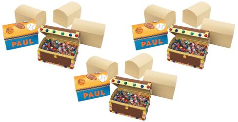 Colorations Decorate Your Own Papier-Mache Treasure Chests - Set of 12 in Kuwait