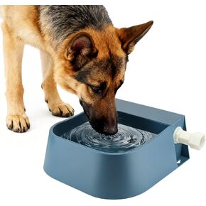NAMSAN Outdoor Automatic Dog Water Dispenser with Float Valve, Auto Fill Water Bowl for Outside Animals Livestock, Auto Refill Waterer for Pet Cats Chicken, Water Trough with Water Pipe, Muted Blue in Saudi Arabia