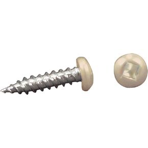 AP Products 012-PSQ50 CO 8 X 1 Colonial White Pan Head Square Recess Screw - Pack of 50 in Saudi Arabia