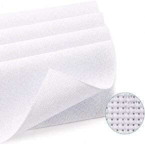 18 Mesh Needlepoint Canvas 4 Pack, 15.7 x 11.8 in Premium White Cotton in Kuwait