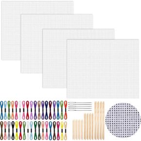 Chicplaid 4 Pcs 18" x 20" 13 Mesh Needlepoint Canvas with 12 Stretcher Bars in Kuwait