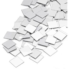 300Pcs Mini Square Craft Mirrors Mosaic Tiles Self-Adhesive, 1 inch in Kuwait
