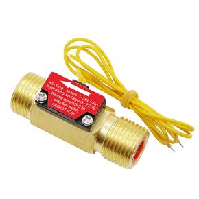 G1/2" Hall Effect Liquid Water Flow Switch Control Flowmeter Counter Meter for Humidifier Water Dispenser Shower Water Heater Copper BSP Male Thread 1-30L/Min in Saudi Arabia