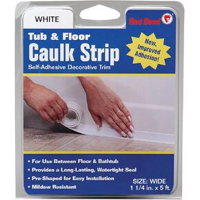 Red Devil 0170 (Wide) Tub & Floor Caulk Strip, 1-1/4" x 5', White in Kuwait