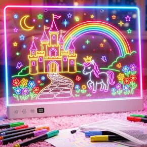 Rechargeable LED Drawing Board for Kids, Glow Doodle LED Note Board in Kuwait