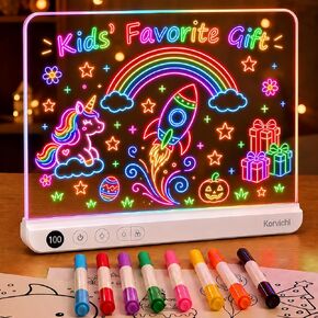 16'' Rechargeable LED Drawing Board with 18 Light Mode,Gift for Kids Age 3+ in Kuwait