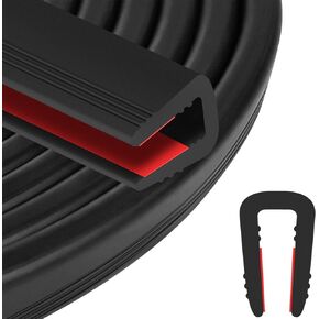 ToLanbbt Rubber Edge Trim U Channel - 1/16" Self Adhesive Sheet Metal Edge Guard Protector, EPDM Seal Strip for Car Doors, Steel Plates, Glass, Hatches, Table Corners, Fit 1/16"(1.6mm), 10Ft, Black in Saudi Arabia