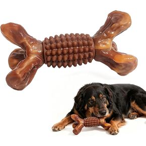 BoYoYo Indestructible Dog Chew Toys for Aggressive Chewers, Tough Dog Toys for Large& Medium Dogs, Dogs Chew Bones Long Lasting to Keep Them Busy, Durable Beef Flavored Toy, Blue in Saudi Arabia