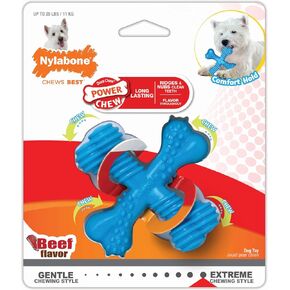 Nylabone Power Chew Comfort Hold X Bone Dog Chew Toy, Beef Flavor, Small in Kuwait