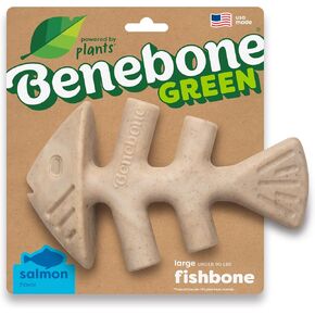 Benebone Plant-Based Fishbone Toy for Modest Chewers, Real Salmon, Medium in Kuwait