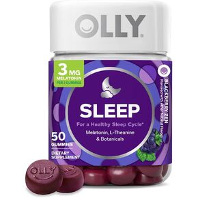 OLLY Sleep Gummy, Occasional Sleep Support, 3 mg Melatonin, L-Theanine, Chamomile, Lemon Balm, Sleep Aid, Strawberry, 60 Count (Pack of 1) in Kuwait