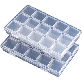 2 Pack 15 Grid Storage Organizer, Independent Small Compartment Boxes in Kuwait