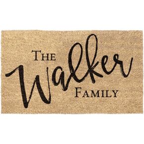 Personalized Family Name 18" x 30" Coir Coconut Husk Doormat Door Mat in Saudi Arabia