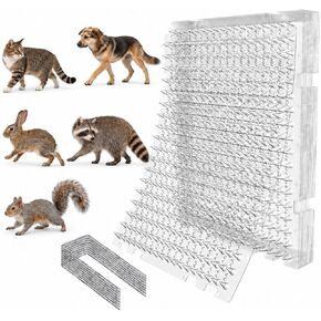 PatiencET Outdoor Cat Deterrent Mats 16 Pack 16x13 in with 30 Metal Stakes in Kuwait