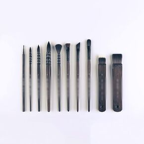 Watercolor Brushes Hair Square Brush Stationery Art Supplies-E-As Shown in Kuwait