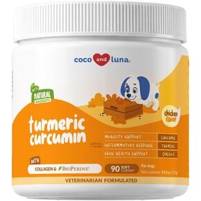 Turmeric Chews for Dogs Anti-Inflammatory Joint Support & Mobility, 90ct in Kuwait