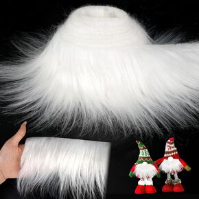 White Fur, Faux Fur Fabric, White Fur Trim, Fake Fur for Gnome Beard, Craft in Kuwait