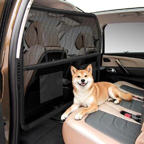 Dog Car Barrier for SUVs, 50" Wide Car Divider with See-Through Net Mesh, for Small Trucks and Cargo Area, SUVs & Mid-Sized Vehicle, SUV Dog Barrier Escape-Proof, Universal-Fit Pet Divider Gate in Kuwait