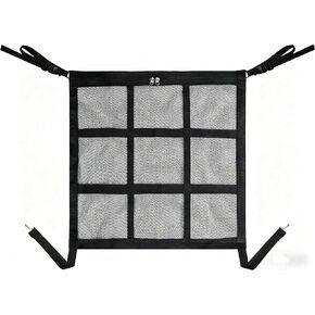 Dog Car Barrier, 9-Grid Reinforced Sturdy Pet Car Divider, Breathable Double-Layer Mesh with Zipper Storage, Easy to Install, Pet Travel Safety Barrier for SUVs, Sedans & Trucks in Kuwait