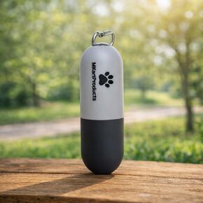 Portable Dog Poop Bag Dispenser with LED Flashlight, Refillable Waste Bag Holder with Carabiner Clip (Pink) in Kuwait