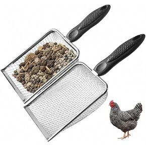 Chicken Poop Scooper, Chicken Coop Poop Scoop Shovel with 3.8mm & 5mm Mesh in Kuwait