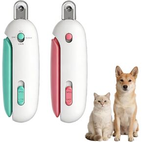 2 Pack Cat Nail Clipper with Light,Adjustable Nail Trimmer,Nail Clipper for Cats and Dogs with Catcher,Safe Cat Claw Clippers for Indoor Cats,Professional Cat Nail Trimming Supplies & Grooming Kit in Kuwait