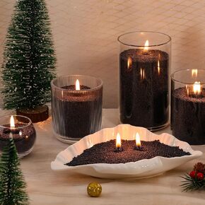 8LB Pearled Candle Sand with 50 Wicks, White Candle Beads in Kuwait